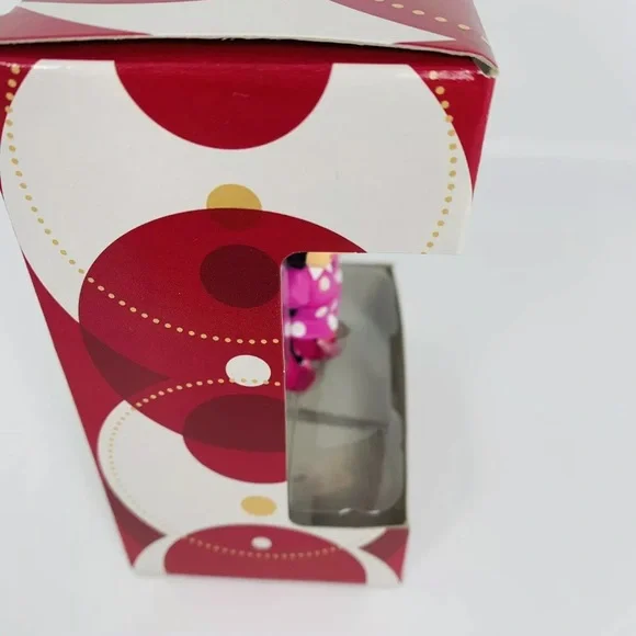 Disney Pink Polka Dot Minnie Mouse 3D Figural Resin Christmas Holiday New Boxed - Picture 4 of 6